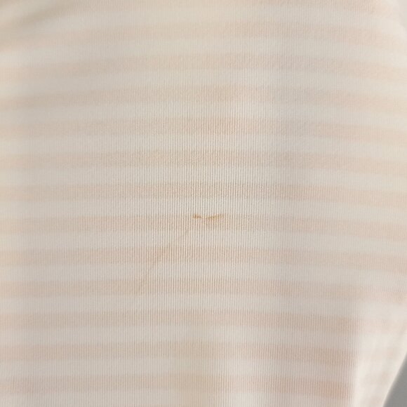 FootJoy FJ Golf Polo Shirt Men's Large Pink White Striped Embroidered Duck Woods - Picture 15 of 15